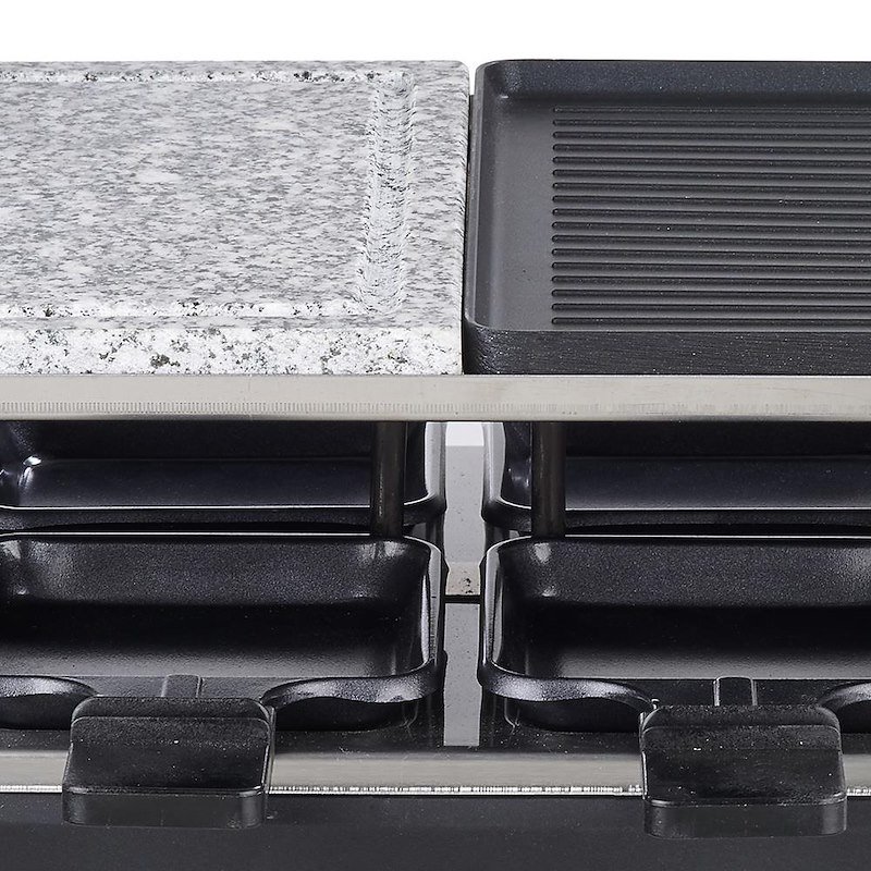 Melchioni Bistecchiera Elettrica Olimpia con piastra liscia e grill Nero
