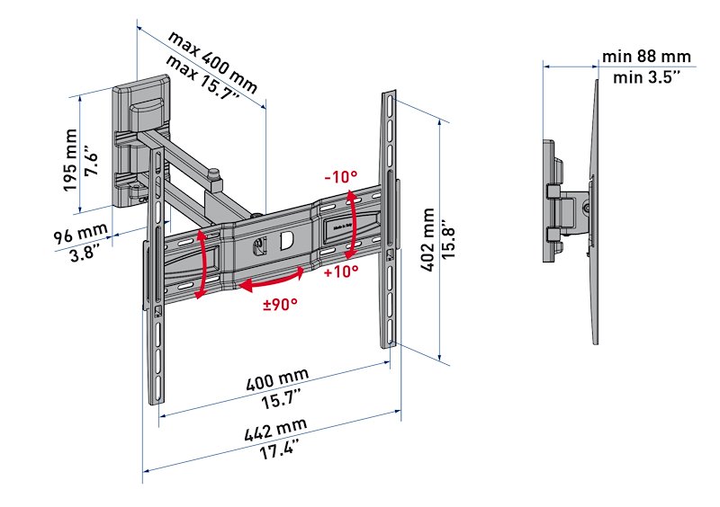 Meliconi Staffa TV 40-50" CME EDR400