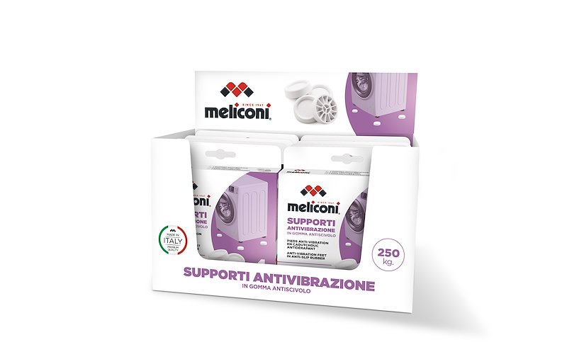 Meliconi Supporti Antivibrazione 4Pz per Lavatrice 656102