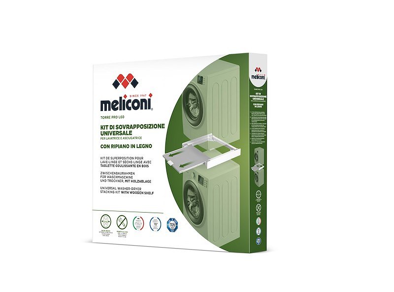 Meliconi Kit Sovrapposizione Universale Lavatrice-Asciugatrice Torre Pro L60 656114
