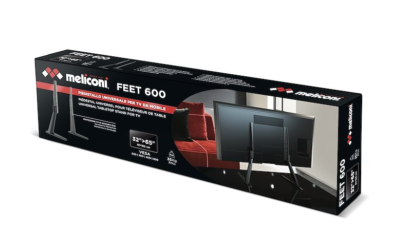 Meliconi Supporto TV Feet 600 Metallo nero opaco
