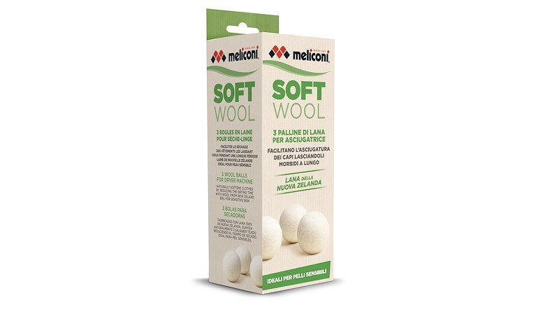 Meliconi Sfere in lana per asciugatrice SOFT WOOL 3 PZ 621026