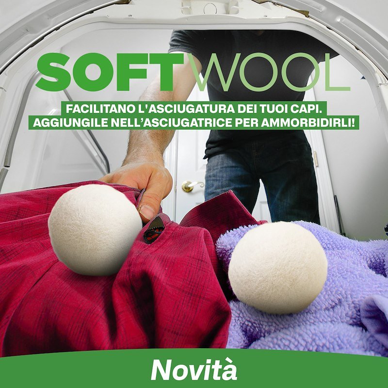 Meliconi Sfere in lana per asciugatrice SOFT WOOL 3 PZ 621026