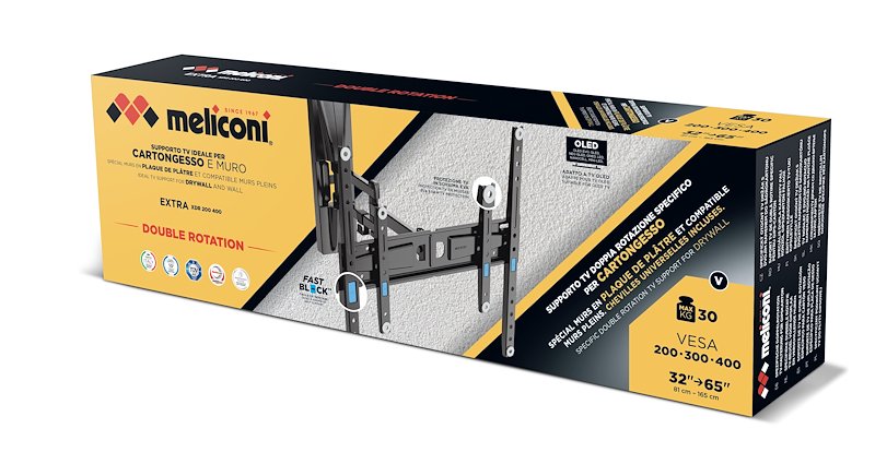 Meliconi Staffa TV 32" - 65" Extra Xdr200400 Cg Nero