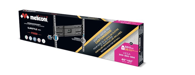 Meliconi Supporto Tv 40" - 82" Slimstyle Plus 400S CG Nero