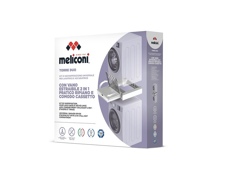Meliconi Kit Sovrapposizione lavatrice-asciugatrice Torre Duo 656123