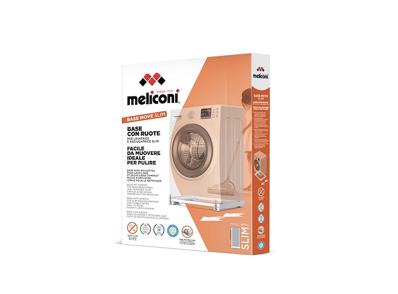 Meliconi - Base Anti-Vibrazione Lavatrice e Asciugatrice Slim - Base Move Slim