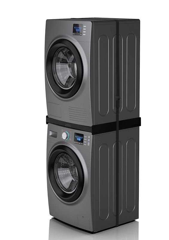 Meliconi Kit Nero Sovrapposizione per Lavatrice e Asciugatrice - Torre Noir