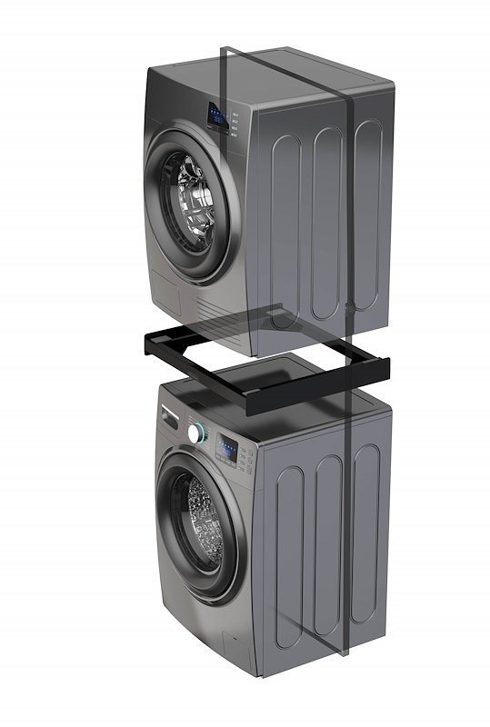 Meliconi Kit Nero Sovrapposizione per Lavatrice e Asciugatrice - Torre Noir