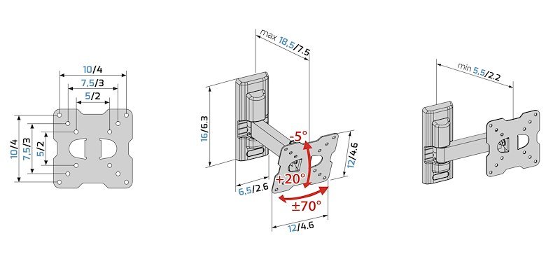 Meliconi Staffa TV Flatstyle Fr 100 It ER 100