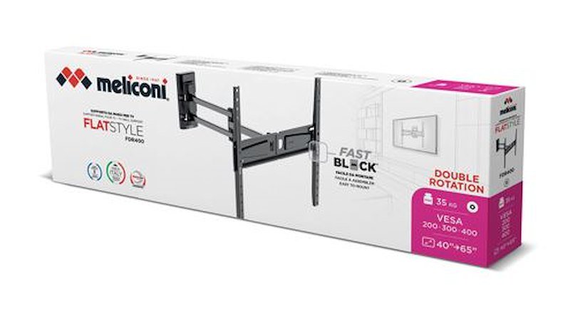 Meliconi Supporto TV Flatstyle Fdr 400 It Nero