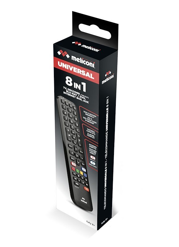 Meliconi Telecomando universale 8 in 1 Fully 8+ New