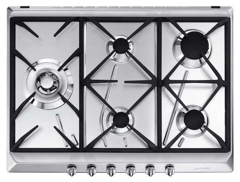 Smeg Piano cottura Gas SRV575GH5 5 Fuochi Inox