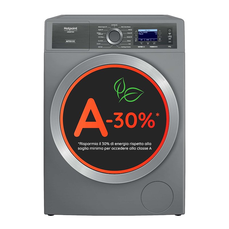 Hotpoint Ariston Lavatrice 10 Kg H8 09ads Gpower It Argento