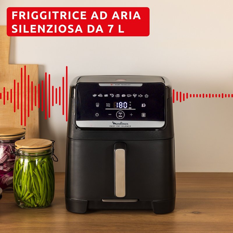 Moulinex Friggitrice ad Aria 7L Easy Fry Silence EZ8428F0 Nero