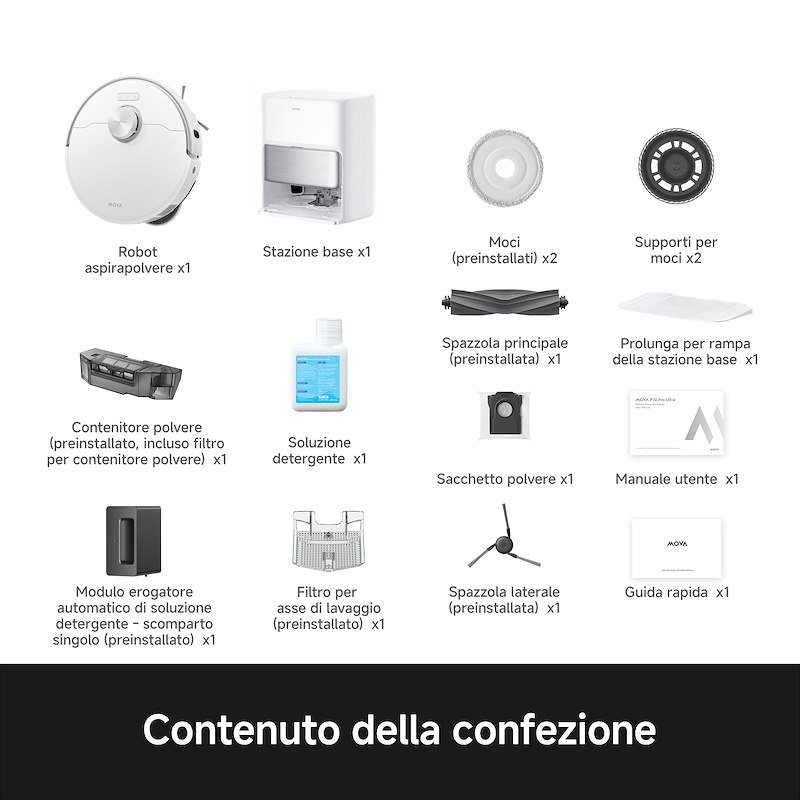 Mova Aspirapolvere Robot P70 Pro Ultra Bianco