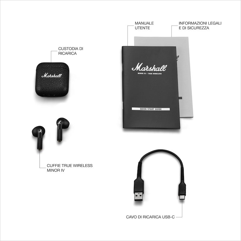 Marshall Auricolari Minor Iv Tws Black