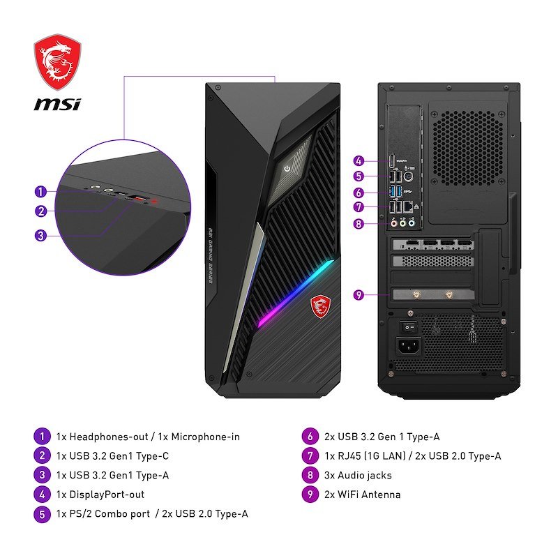 Msi Desktop Mag Infinite S3 14nvl7-101eu 32 GB + 1 TB Nero