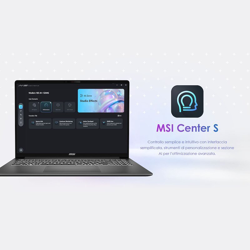 Msi Notebook G3mg-076it Modern 16s Ai+ 16/ 1TB Platinum Gray