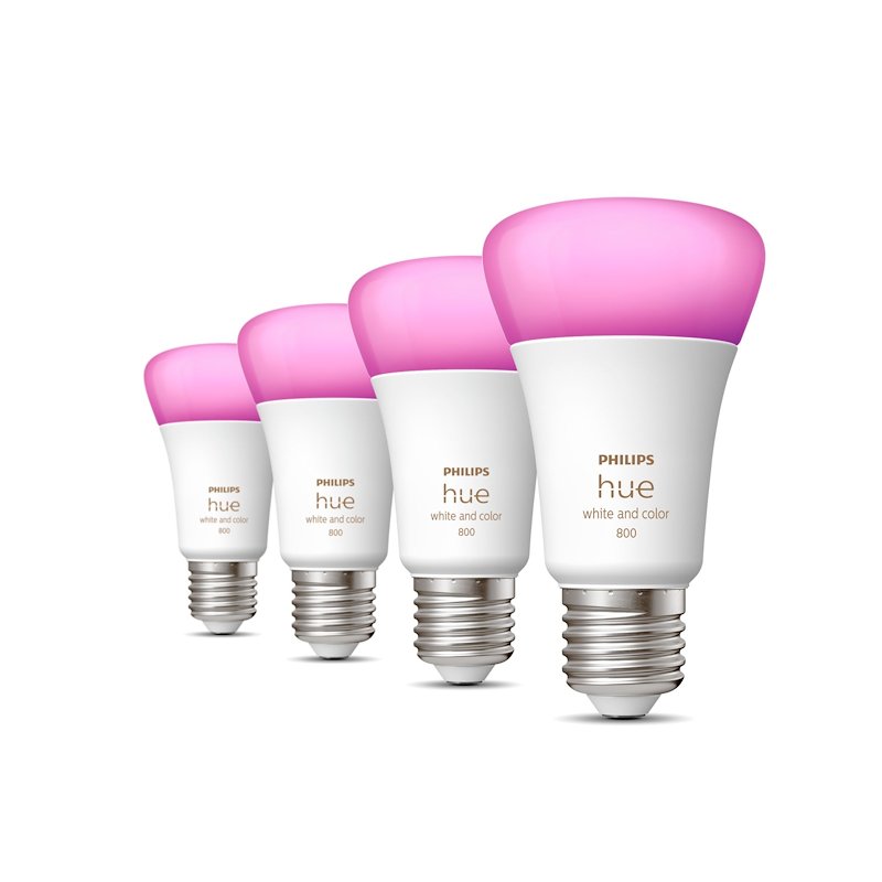 Philips Hue - Kit 4x White and Color ambiance 4 Lampadine Smart E27 60 W 32840200