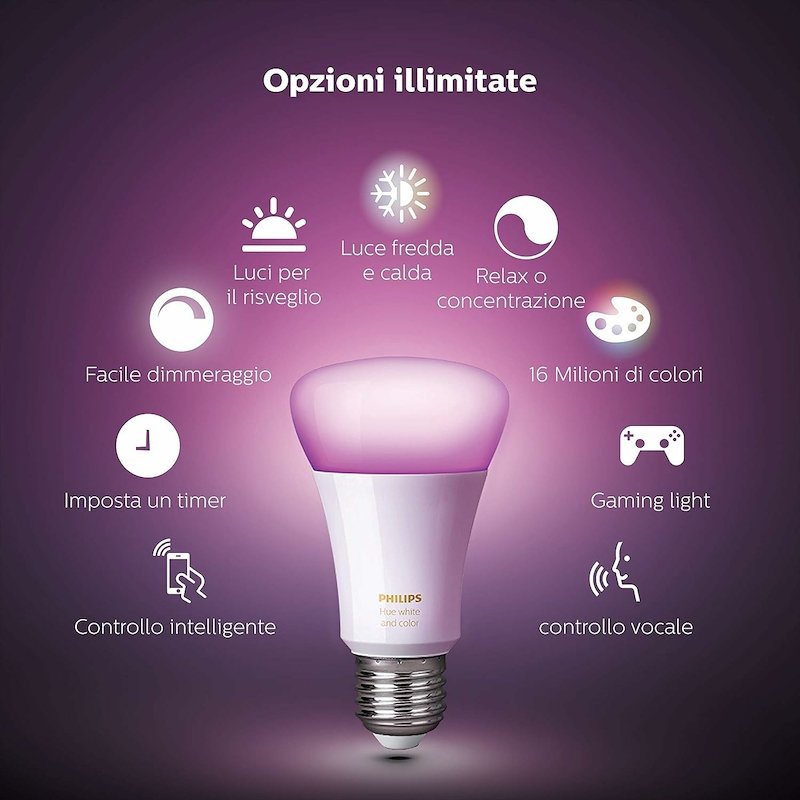 Philips Hue - White and Color ambiance Lampadina Smart E27 28815700