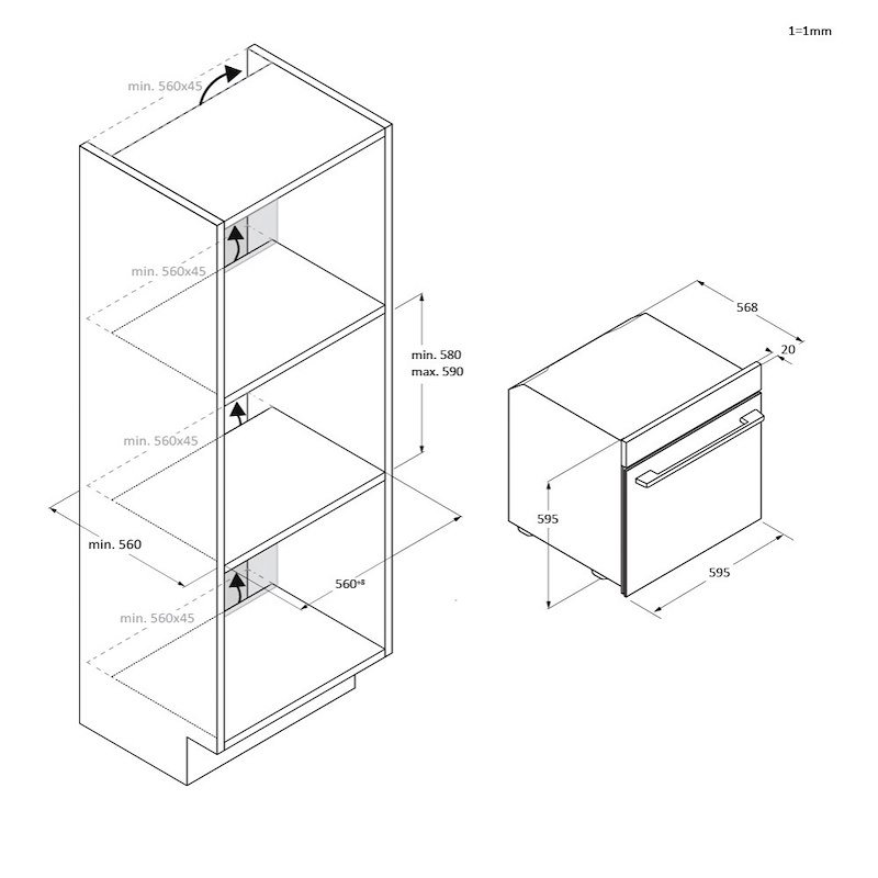 Candy Forno Elettrico CA6 N3B1HTX