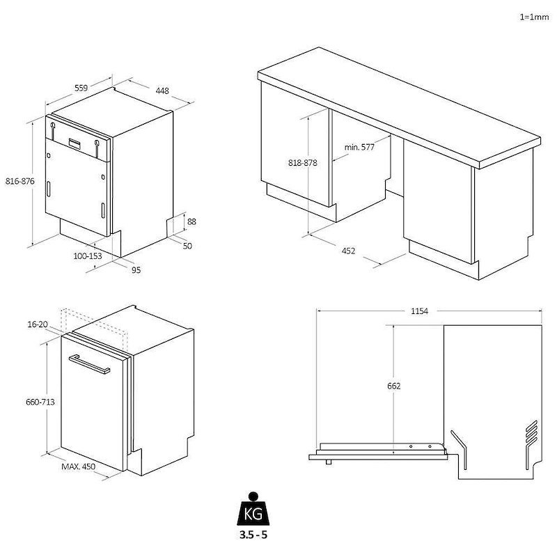 Candy Lavastoviglie da incassso Cdih 2t1047
