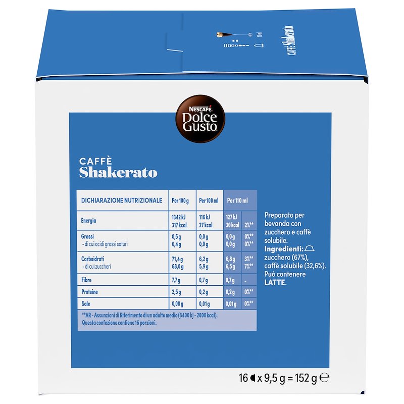 Nestle' Dolce Gusto Caffè Shakerato 16 Capsule 12602908