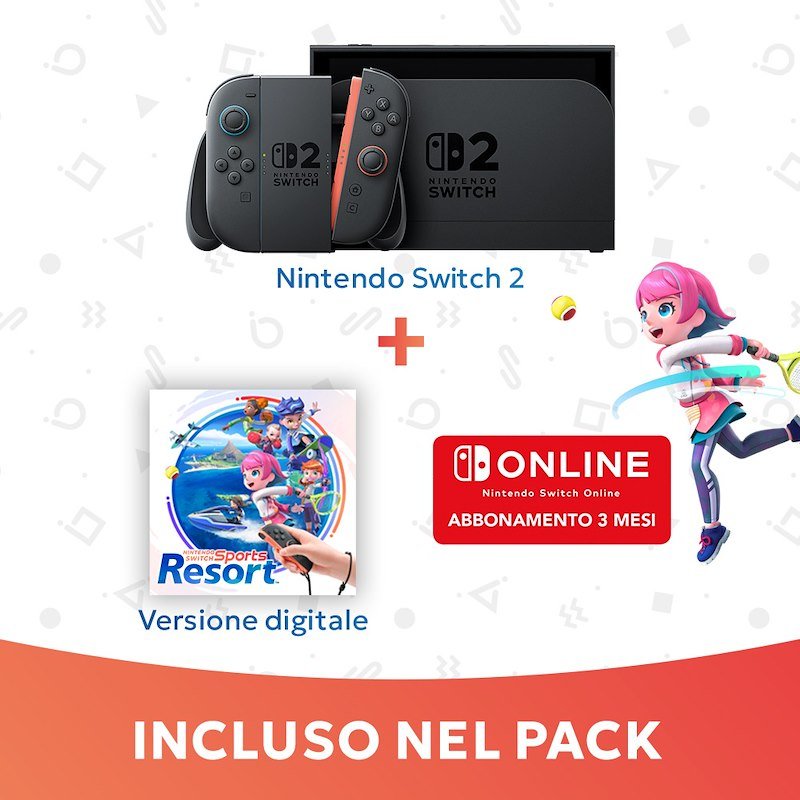 Nintendo 	SWITCH 2 + NINTENDO SWITCH SPORTS RESORT + 90gg Nintendo Switch Online