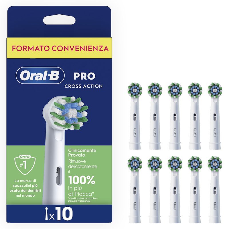Oral B Testine Di Ricambio CrossaAction Eb50RX X 10 White