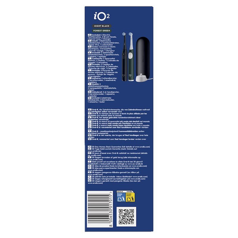 Oral B Spazzolino Elettrico Io2 Duo Nero Verde