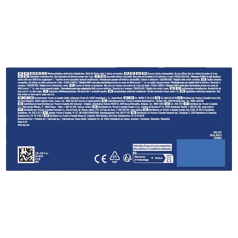 Oral B Spazzolino Elettrico Io2 Duo Nero Verde