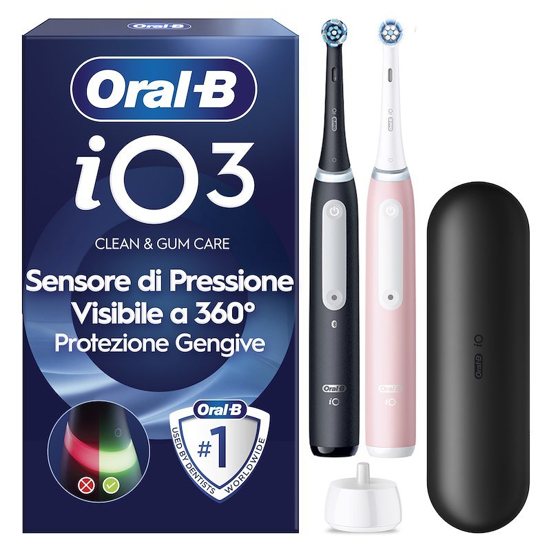 Oral B Spazzolino elettrico Io3 Duo Nero Rosa