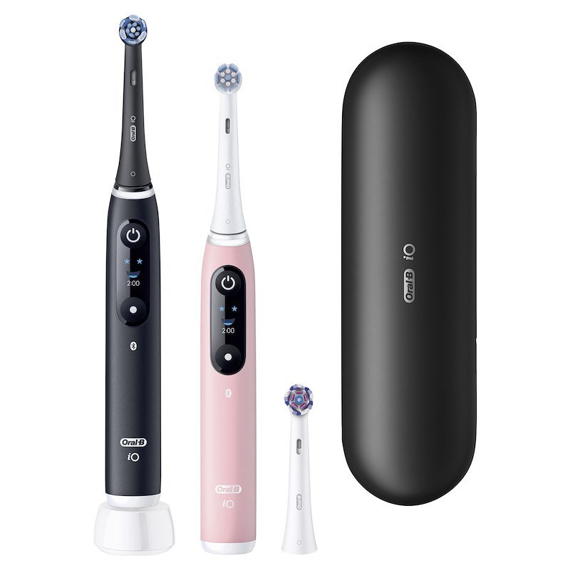 Oral B Spazzolino elettrico Io6 Duo Nero Rosa box