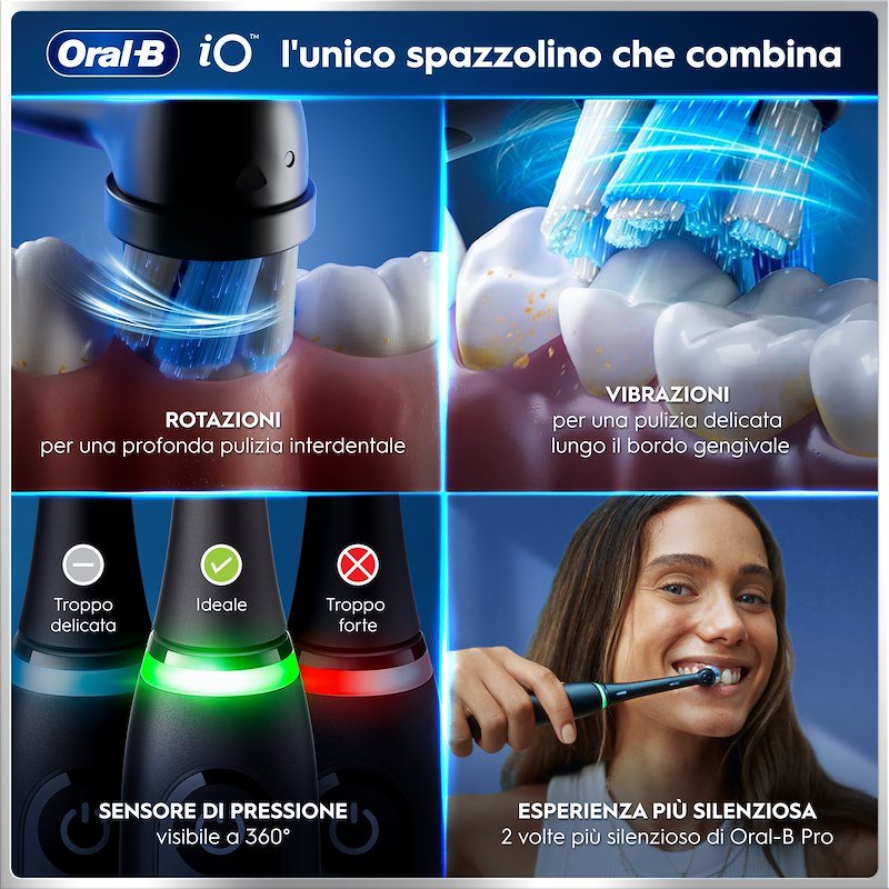Oral B Spazzolino elettrico Io6 Duo Nero Rosa box
