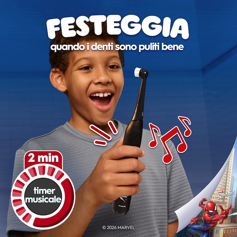 Oral B spazzolino elettrico Io2 Spiderman Con Travel Case