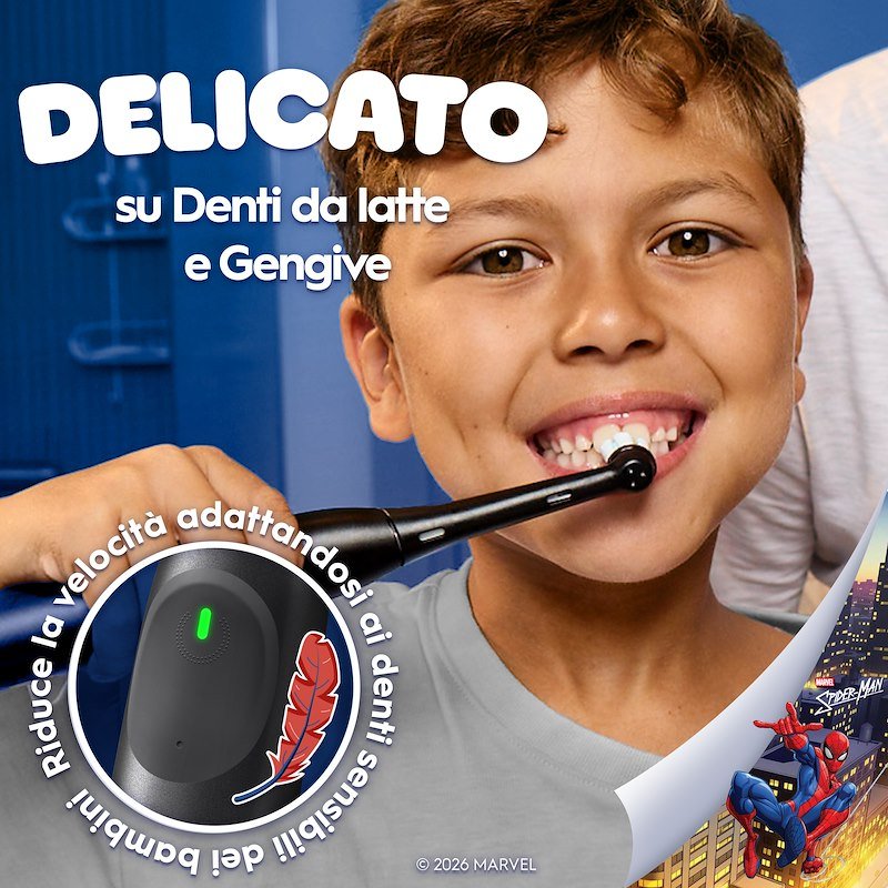 Oral B spazzolino elettrico Io2 Spiderman Con Travel Case
