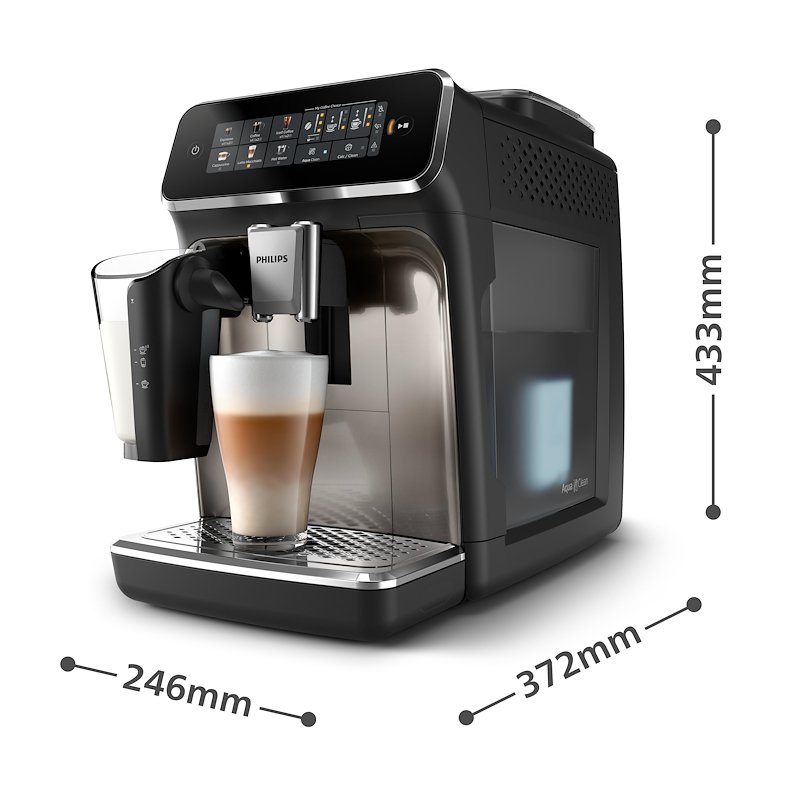 Dreame Macchina del caffè Automatica SERIES 3300 LATTEGO EP3347/90 Nero/Argento