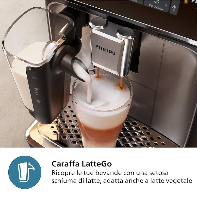 Dreame Macchina del caffè Automatica SERIES 3300 LATTEGO EP3347/90 Nero/Argento