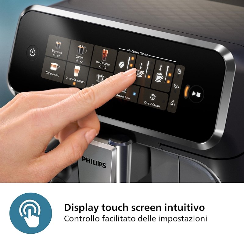 Philips Macchina del caffè automatica SERIES 3300 LATTEGO EP3347/90 Nero/Argento