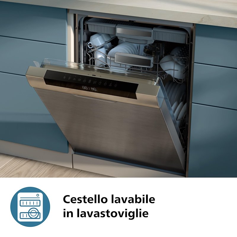 Philips Friggitrice ad aria Airfryer Serie 1000 Doppio Cestello 7.1l Na150/00 Nero