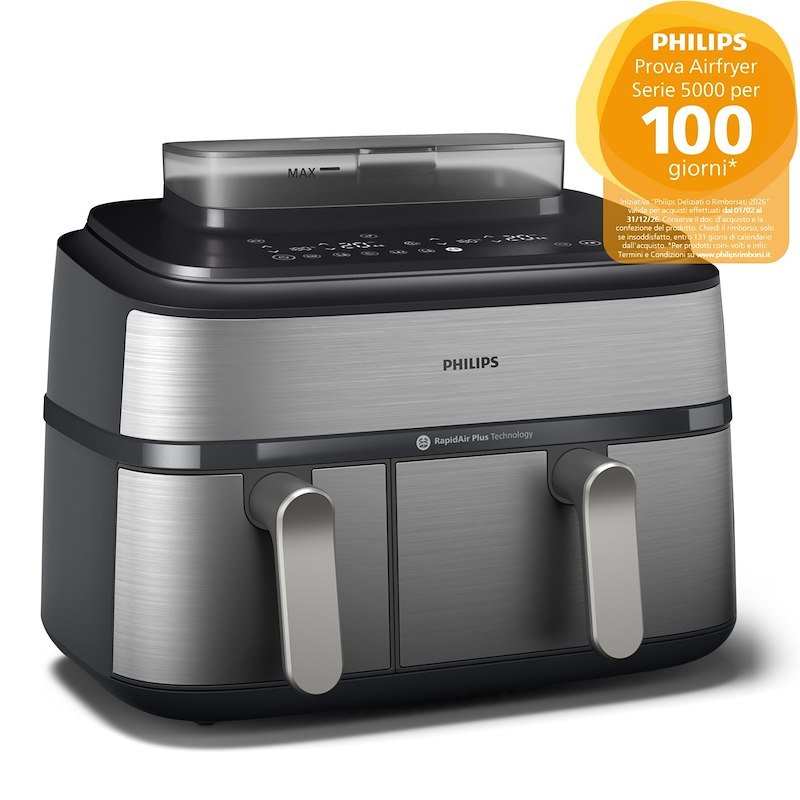Philips Friggitrice ad Aria Serie 5000 Na555/00 Inox