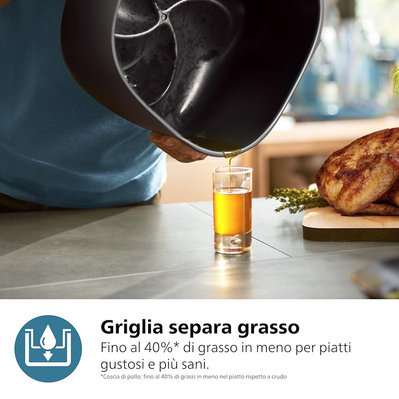 Philips Friggitrice ad Aria Serie 5000 Na555/00 Inox