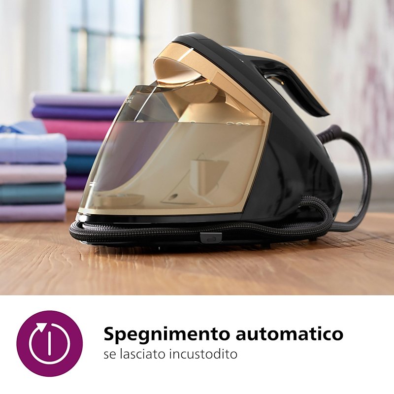 Philips Ferro da Stiro a Caldaia PerfectCare Serie 8000 Psg8140/80 Nero/Oro