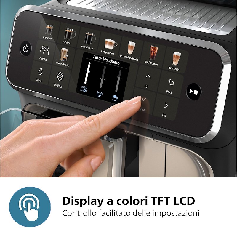 Philips Macchina del caffè automatica SERIE 5500 EP5547/90 Nero/Cromato