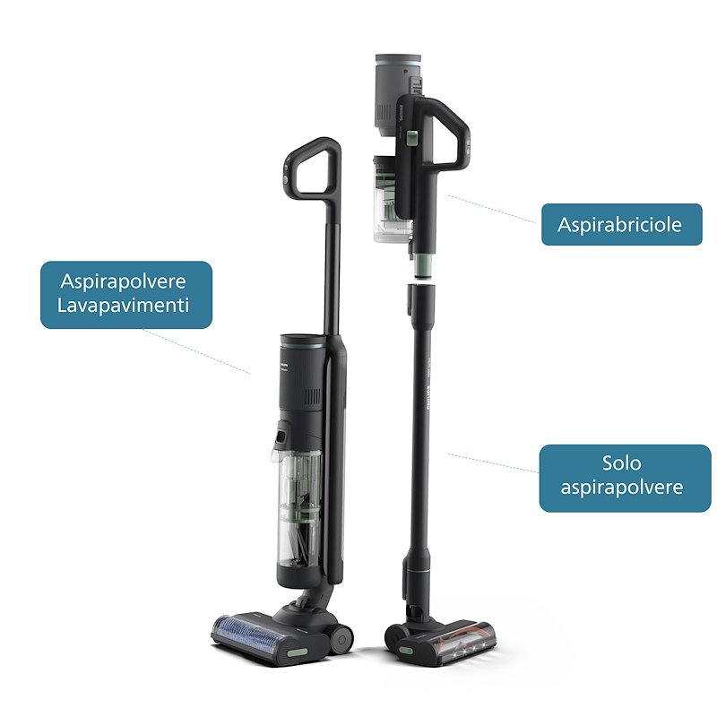 Philips Aspirapolvere e lavapavimenti AquaTrio cordless Serie 7000 Xw7263/11