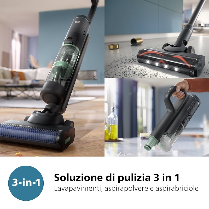 Philips Aspirapolvere e lavapavimenti AquaTrio cordless Serie 7000 Xw7263/11