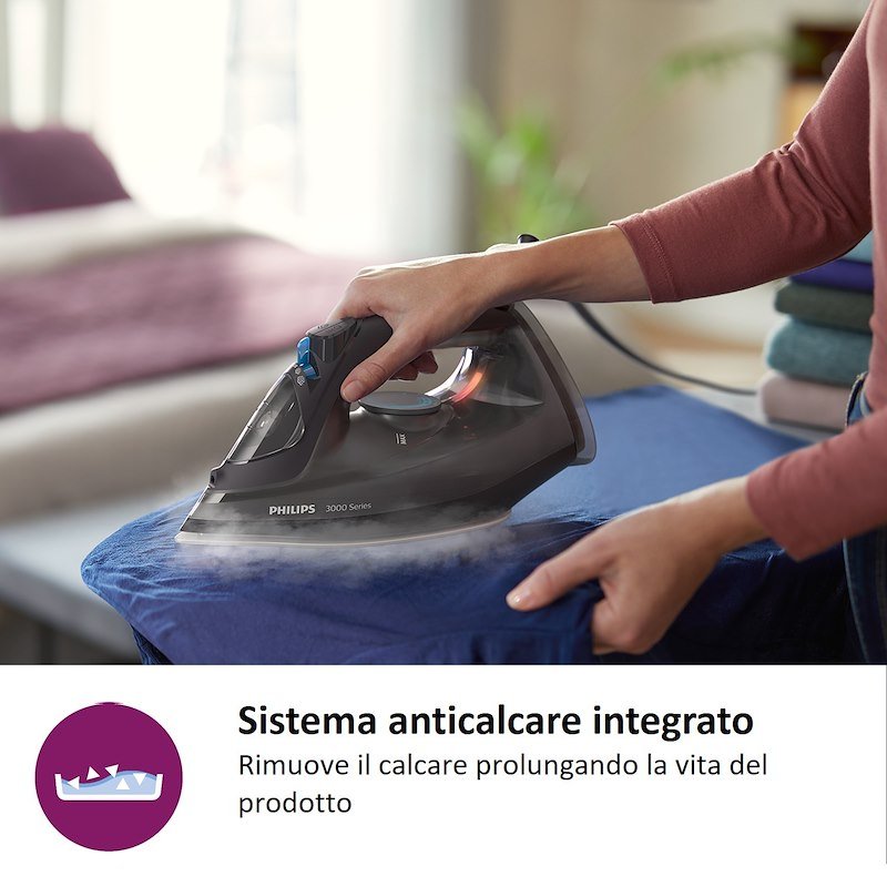 Philips ferro da stiro a vapore Serie 3000 Dst3041/80 Nero