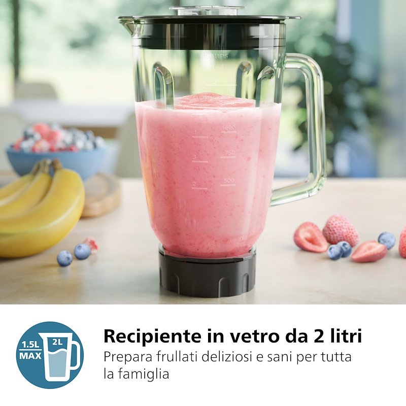 Philips Frullatore SERIE 5000 Hr3041/00 Nero/Metallo