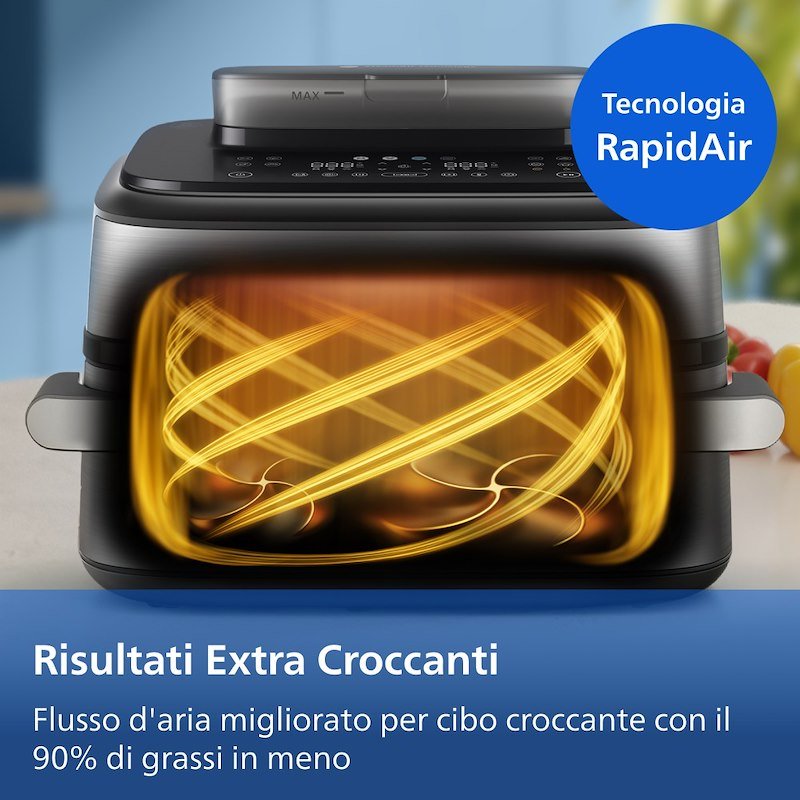 Philips Friggitrice ad aria Airfryer Serie 5000 Na565/02 Inox
